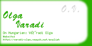 olga varadi business card